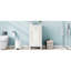 Ensemble de meuble-lavabo simple 18 po avec lavabo en céramique, ensemble de meuble-lavabo autoportant avec porte à fermeture douce et tablette réglable, style français, blanc