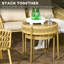 Ensemble de 2 tables de patio en osier