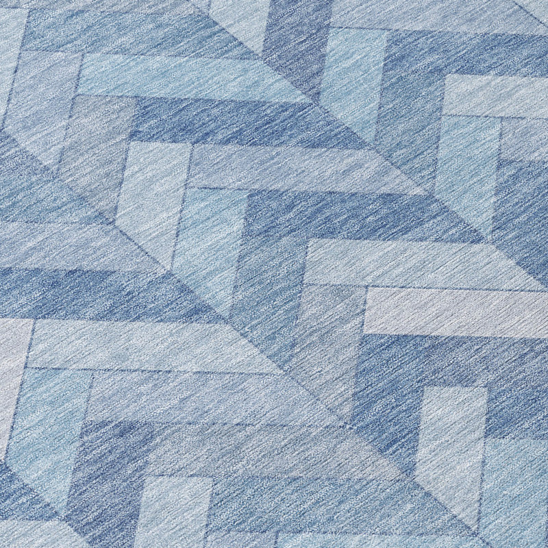 Tapis géométrique intérieur / extérieur lavable à la machine Chantille ACN2297, Rectangle 10 pi x 14 pi