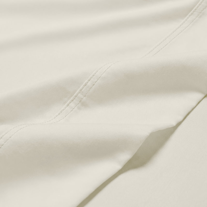 Superior 800 Thread Count Cotton Blend Solid Deep Pocket Sheet Set, Ivory, California King 5Pc Set