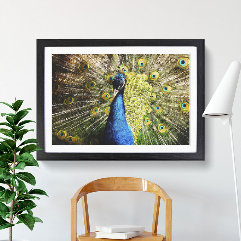 Peacock Vol.2 - Framed Print, Black Framed, 48cm H x 65cm W x 2cm D