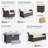  6 Pieces Patio Furniture Set With 43" Fire Pit Table, Wicker Patio Conversation Set With Swivel Rocking Chairs, Outdoor Patio Set For Lawn Backyard Porch (Brown)-1596880168