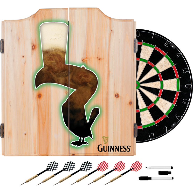 Ensemble de jeu de fléchettes et d'armoires Guinness