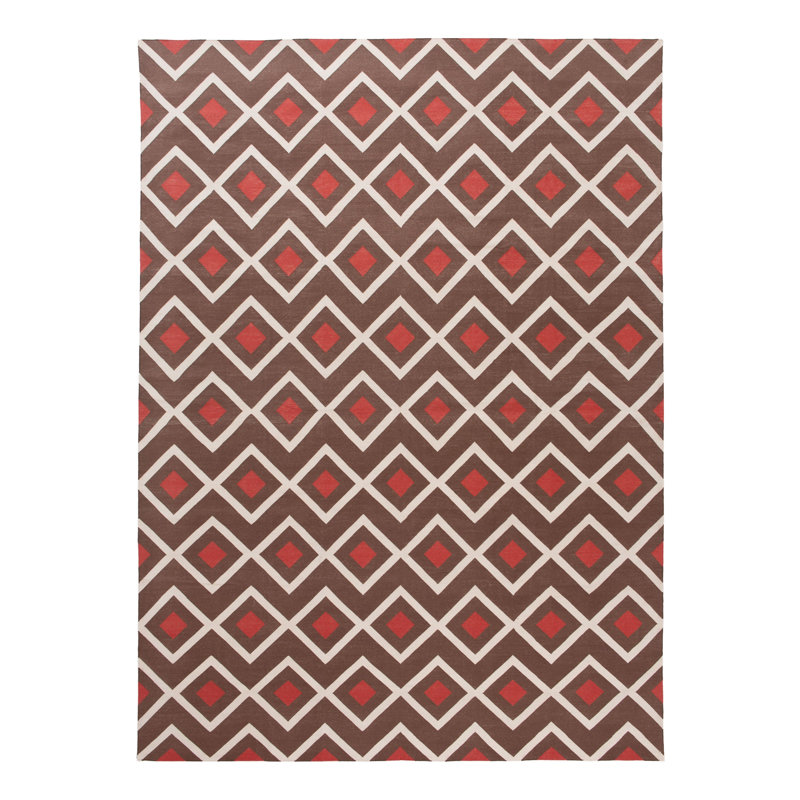 Red & Brown Flatweave Cotton Rug - 8'10"" x 11'10""