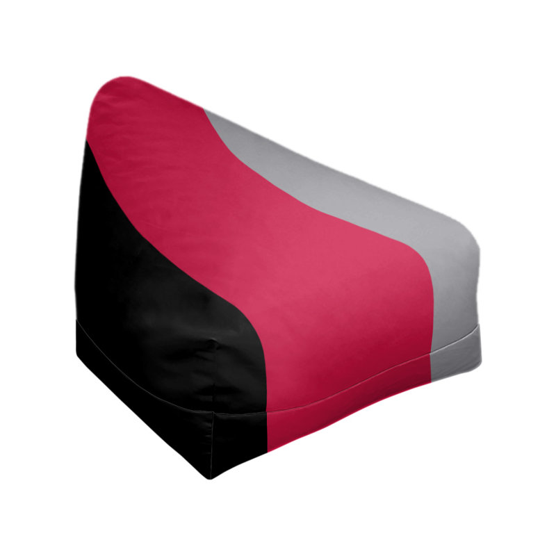 Toronto Bean Bag Cover, 2" x 27" x 30", Black/Red/Silver