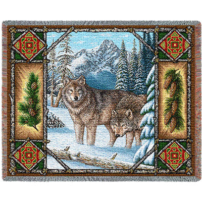Jeté en toile Pure Country Weavers Wolf Lodge