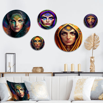 Portrait d'une beauté persane I - décoration murale en métal femme arabe