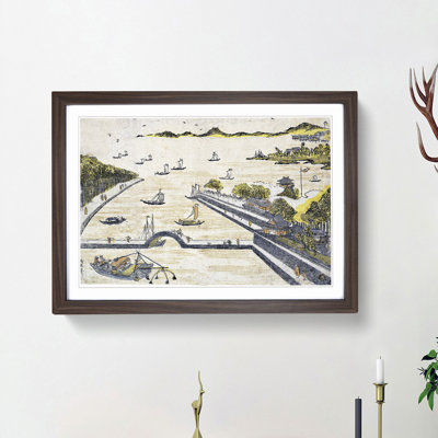 View of Fukagawa, Edo by Harunobu Suzuki - Picture Frame Painting Print