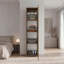 Armoire mince en chêne naturel à 4 tablettes-595473382