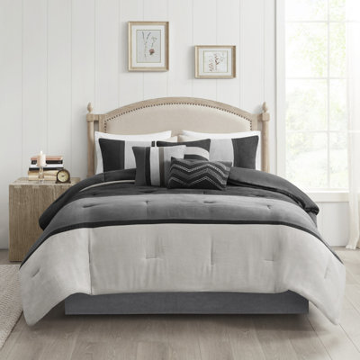Luxury 7-piece Bedding Sets, Faux Suede Polyester, Rustic Lodge Style