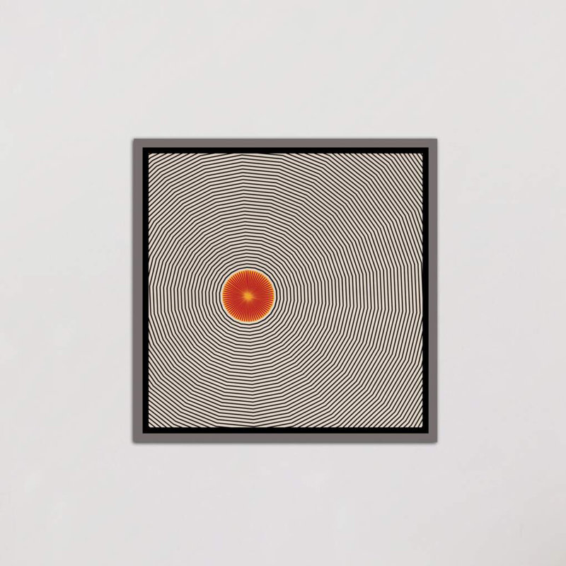 «Sun Illusion», reproduction d'impression, Toile encadrée de bois rustique foncé, H 37 po x l 37 po x P 1,5 po