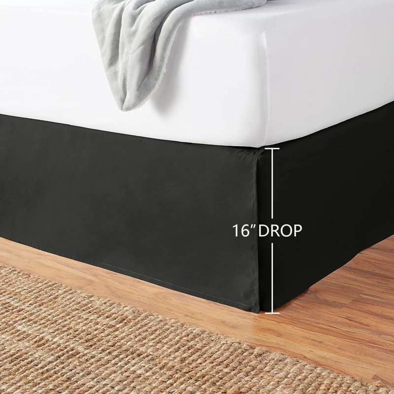 Lightweight Pleated Bed Skirt, Queen