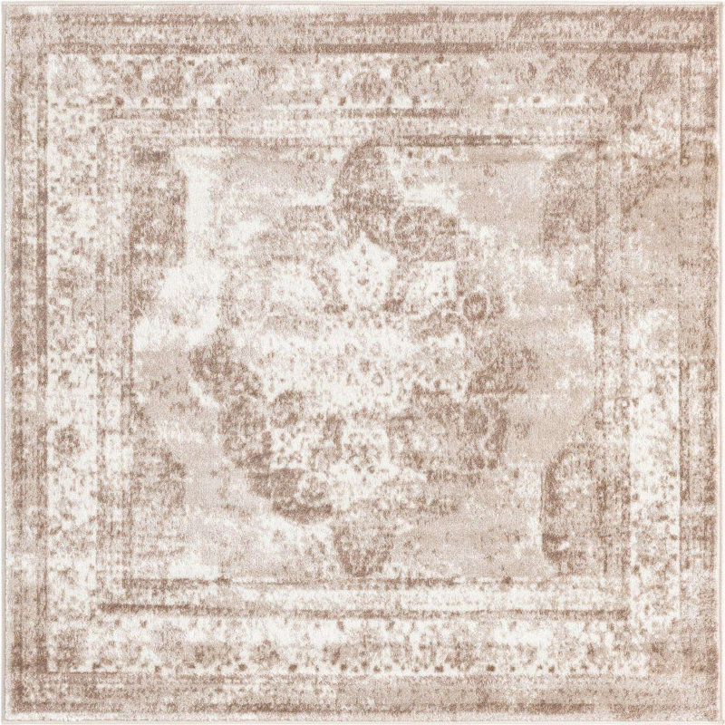 Oneita Ikat Indoor Rug, Square 5'