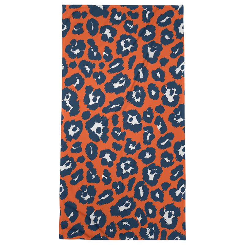 Garp Bath Towel, Polyester/Cotton Blend, Orange/White/Blue