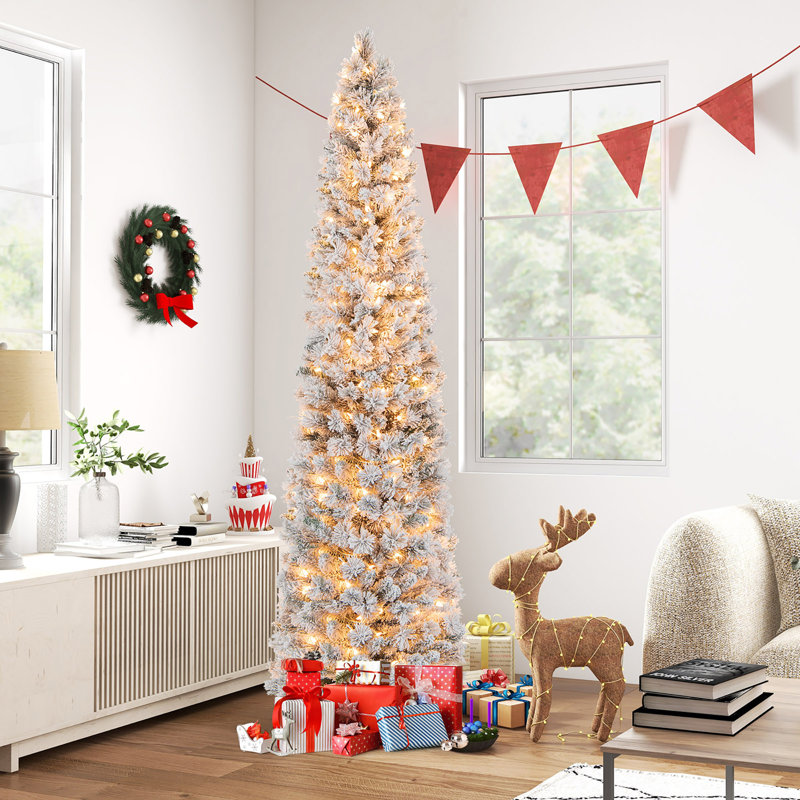 Arbre de Noël pin clair, H 7 pi