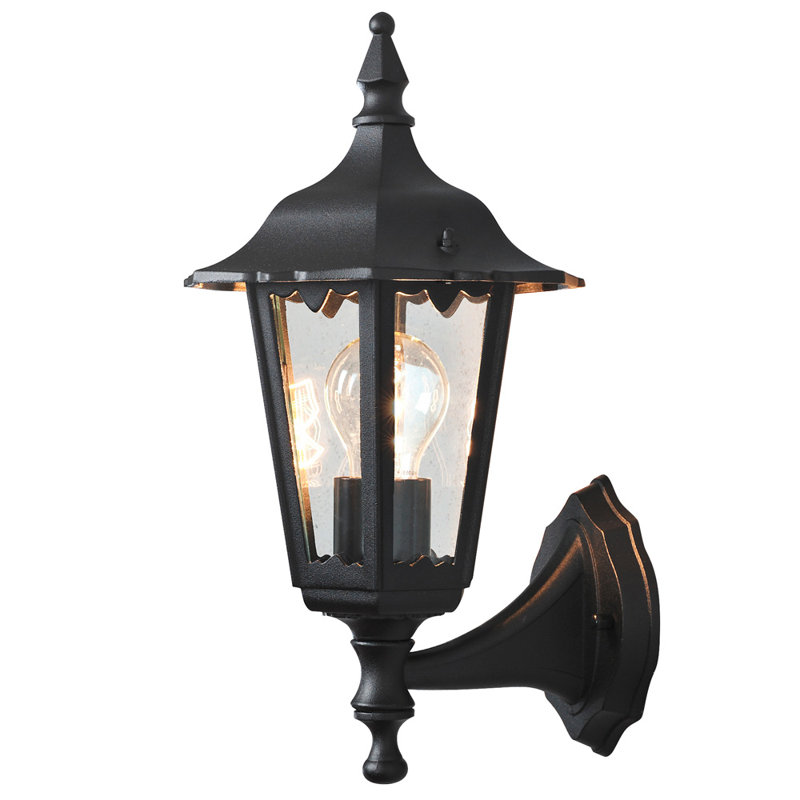 Firenze Outdoor Wall Lantern, Black