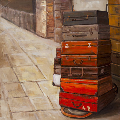 " Old Traveling Suitcases "