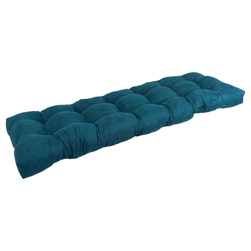 Coussin de siège en microsuède pour l'intérieur, L 46 po x P 19 po, Bleu sarcelle