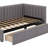 Twin Size Upholstered Daybed With 2 Storage Drawers-1521654796