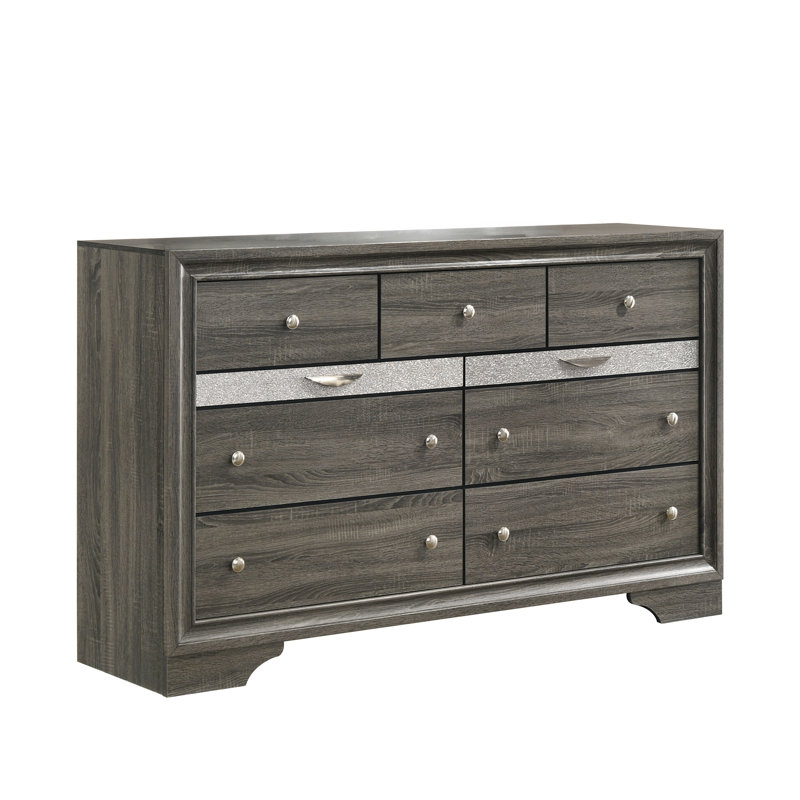Commode 9 tiroirs Smartt, Gris
