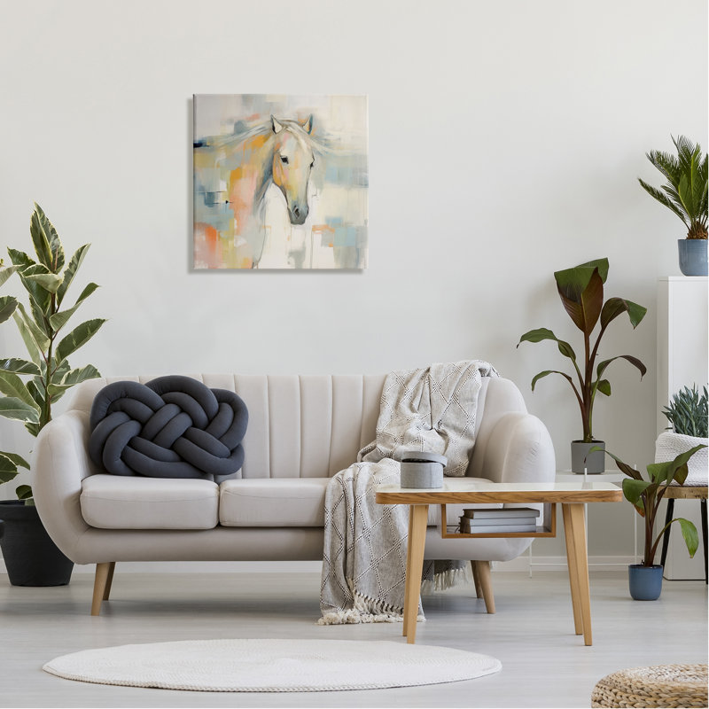 «Pastel Horse», peinture sur toile par Irena Orlov, H 24 po x l 24 po x P 1,5 po