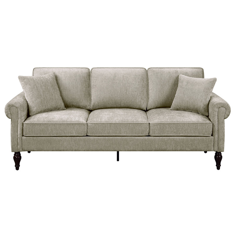 Ekaterini Upholstered 79.75'' Sofa, Light Blue Chenille