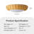 Rattan LED Flush Mount Ceiling Light with 5CCT Dimmable Diffuser