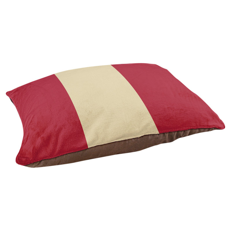 Coussin Arizona, Moyen (l 28 po x P 18 po x H 9,5 po), Rouge Sedona / sable de Sonora / rouge Sedona