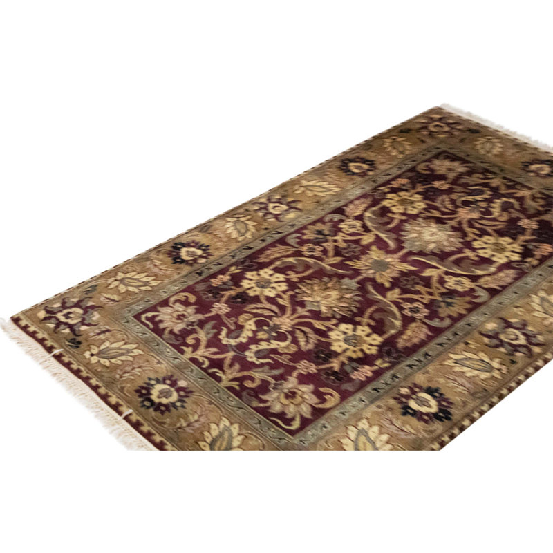 Tapis unique de haute qualité en rouge / or 3 pi x 5 pi