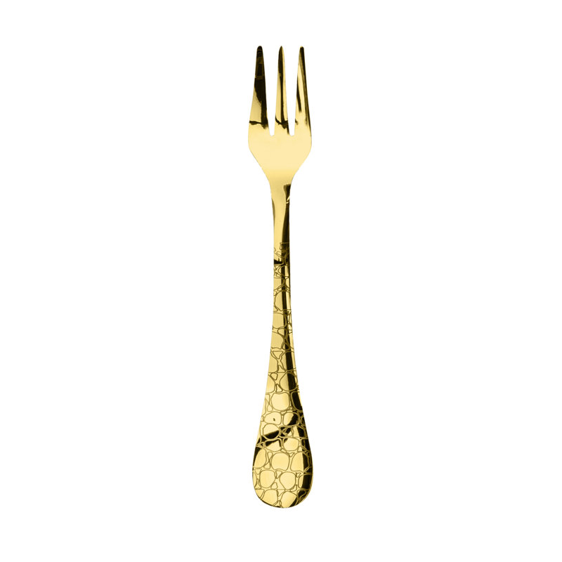 Coccodrillo Cake Fork - 12 Pieces, Oro