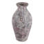 Amphore moderne en terre cuite avec poignées - Vase décoratif haut pour le salon ou une étagère - 50 cm, gris et marron