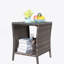 Table basse pour l'extérieur avec mobilier en verre trempé transparent