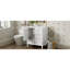 Ensemble de meuble-lavabo moderne avec ensemble lavabo 30 po, meuble-lavabo moderne avec porte à fermeture douce et 3 tiroirs, structure en bois massif (blanc)-838638182