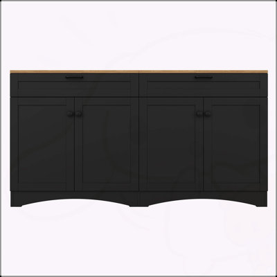 Farmhouse TV Stand with 2 Drawers for TVs Up to 70"
