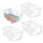 X-Large Organizer Storage Tote Bin with Handle 13"W x 9.5"D x 6.5"H, 4-Pack