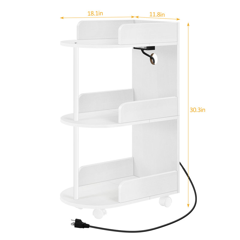 Table d'appoint à trois niveaux - Blanc