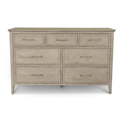 Calder 7 Drawer Solidwood Dresser Glazed Driftwood Finish