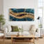 Art mural sur toile bleue et brune-1385746243