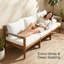 Ensemble de canapé d'extérieur 3 pièces en bois d'acacia-564380759