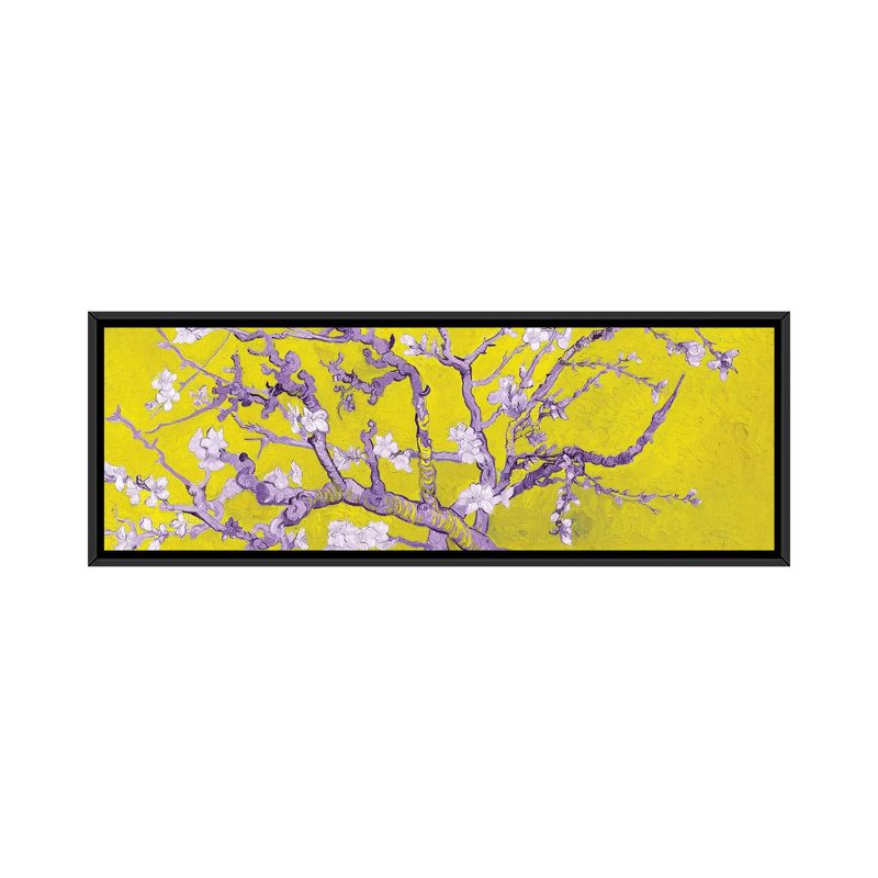 «Almond Blossom on Yellow» par Vincent Van Gogh, reproduction sur toile tendue sur châssis, H 12 po x l 36 po x P 1,5 po