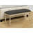 Bench, 48" Rectangular, Upholstered, Wood, Entryway, Dining Room, Kitchen, Antique ,  Fabric,  Solid Wood, Transitional