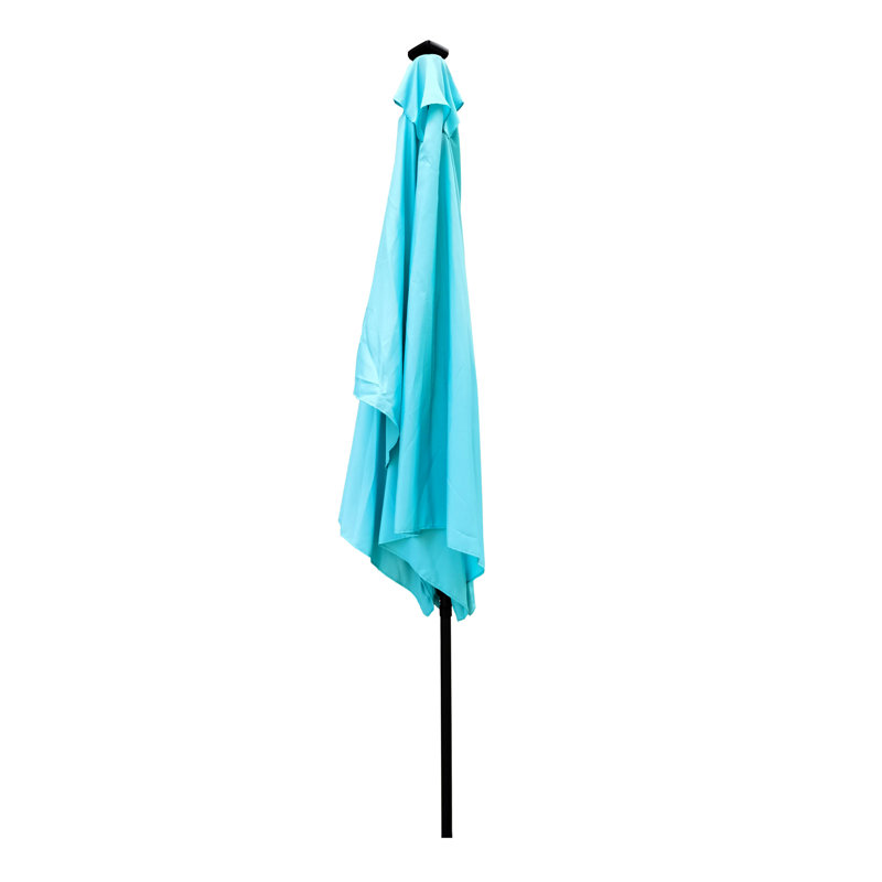 Parasol solaire rectangulaire pour terrasse 10 x 6,5 pi Turquoise, 98.19" H x 121.05" W x 77.7" D, Turquoise