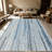 1PC Muted Blue Grey Striped area rugs for Living Room, Soft and Comfortable, Suitable for all seasons, easy-to-maintain, machine washable Indoor floor mat, Under Table Farmhouse suitable for dining room, bedroom, kitchen entryway, home office, patio,-129414085