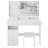 41" Large Size Left Drawer Desktop Vanity Table+Cushioned Stool Dresser Set, 2 AC+2 USB Power Station, Hair Dryer Stand, Extra Large Touch Control LED Mirror, 3-Color Switch, EPA, GCC, UL Certificate-1939605281