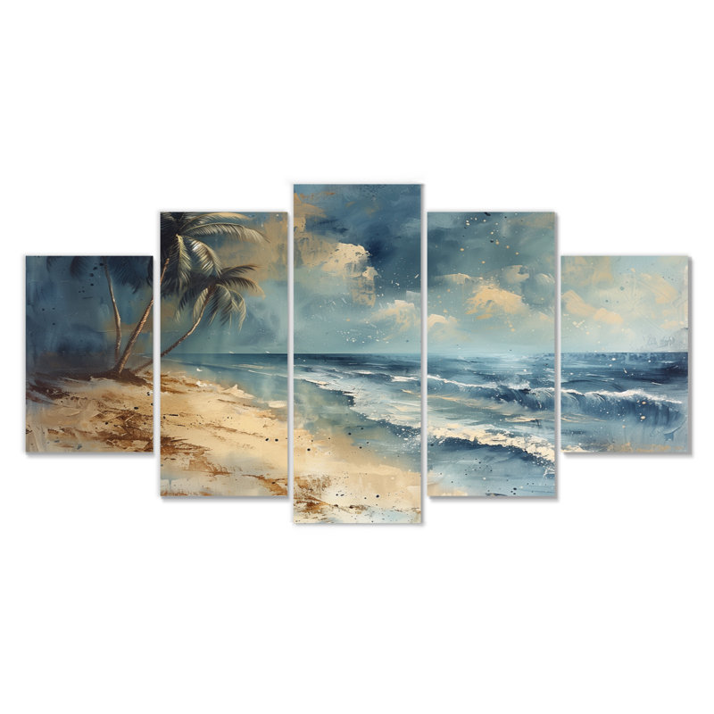 Ensemble d'art sur toile Santoro - Palmiers et palmiers