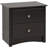 Sonoma Traditional Nightstand Side Table With 2 Drawers, Functional 2-Drawer Bedside Table 16" D X 23.25" W X 21.75" H, Black