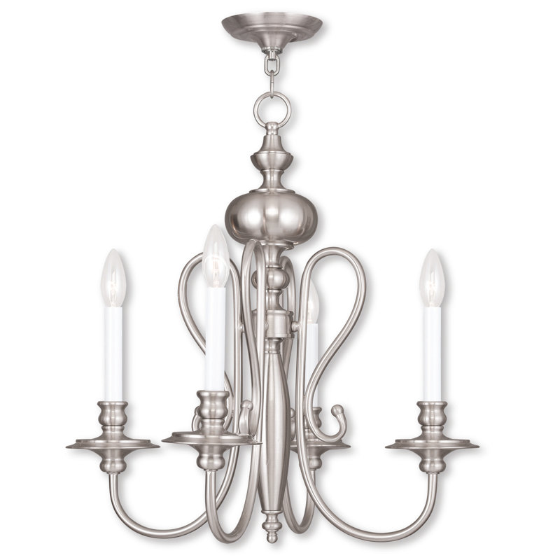 Ahanu 4 - Light Dimmable Chandelier, Brushed Nickel