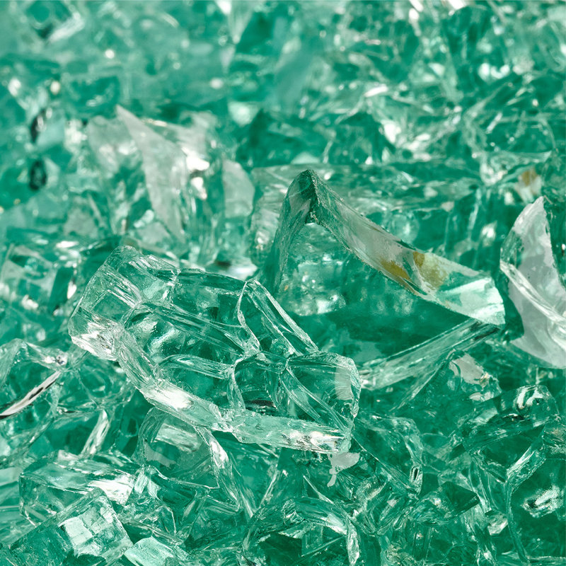 Verre pour foyer d'extérieur 10 lb, Irish Green Regular, 1/4 pouce