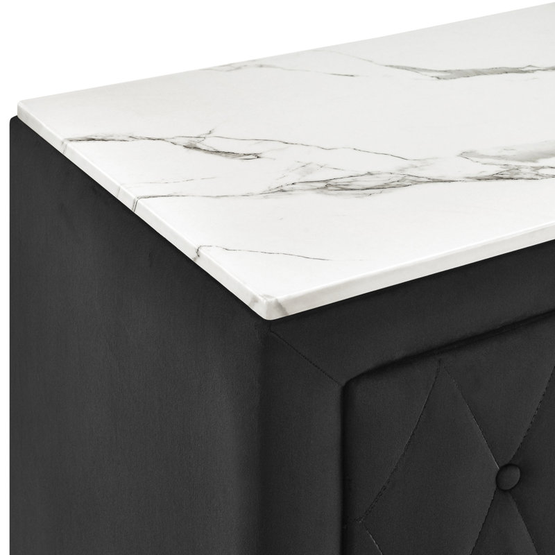 Table de chevet noire 1Pc