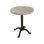 Elegant Beige 18" Adjustable Height Side Table with Ornate Metal Base